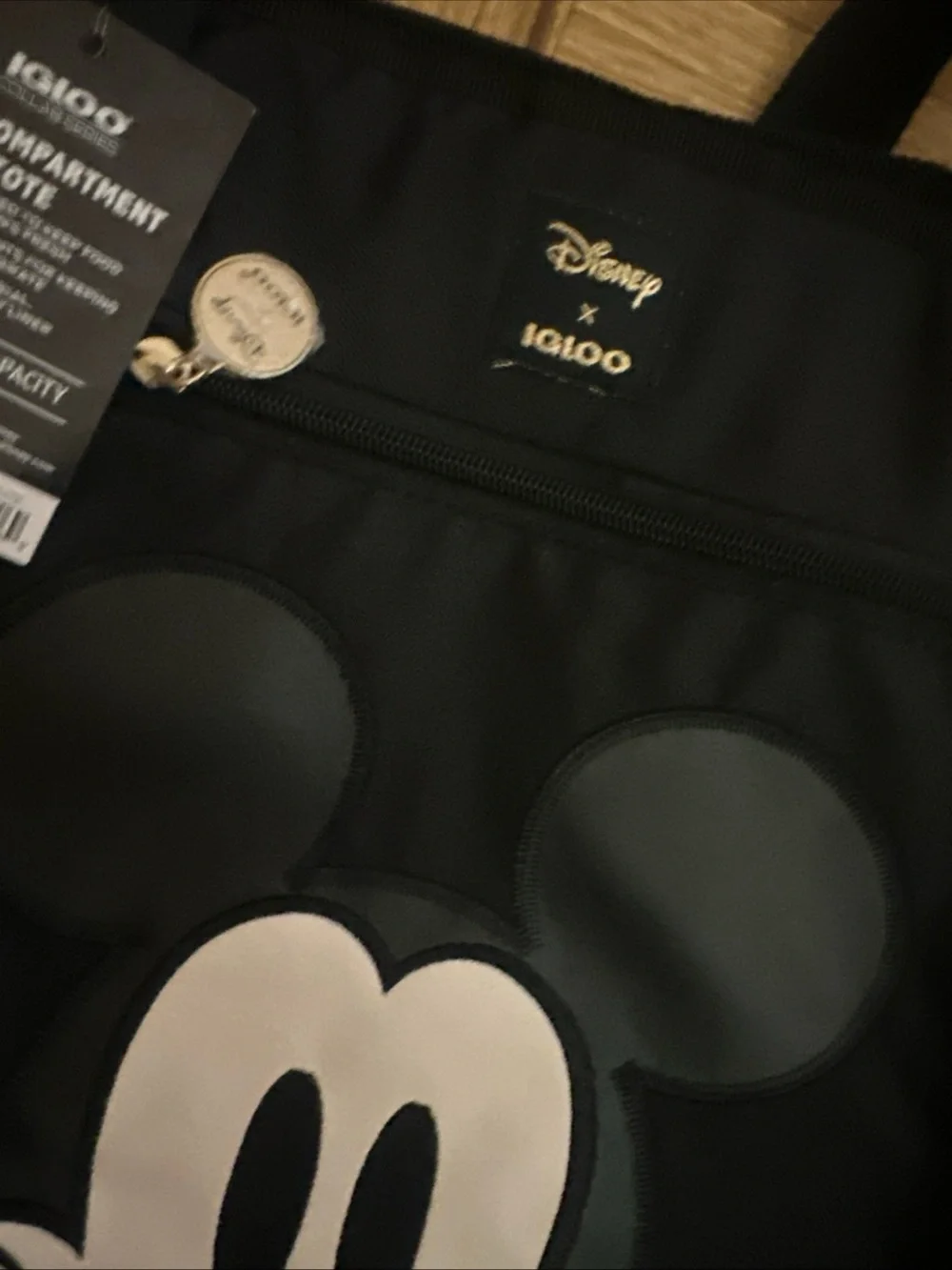Igloo Disney Black Dual Compartment Tote with Mickey New